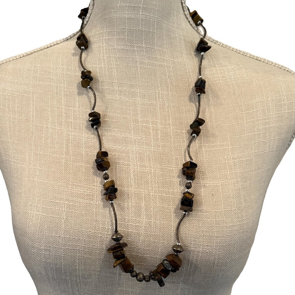 Falcon's Eye Stone Necklace